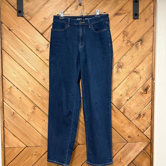 Old Navy Deep Indigo Jeans. High Rise Wow Loose. Size 6 - Picture 1 of 5